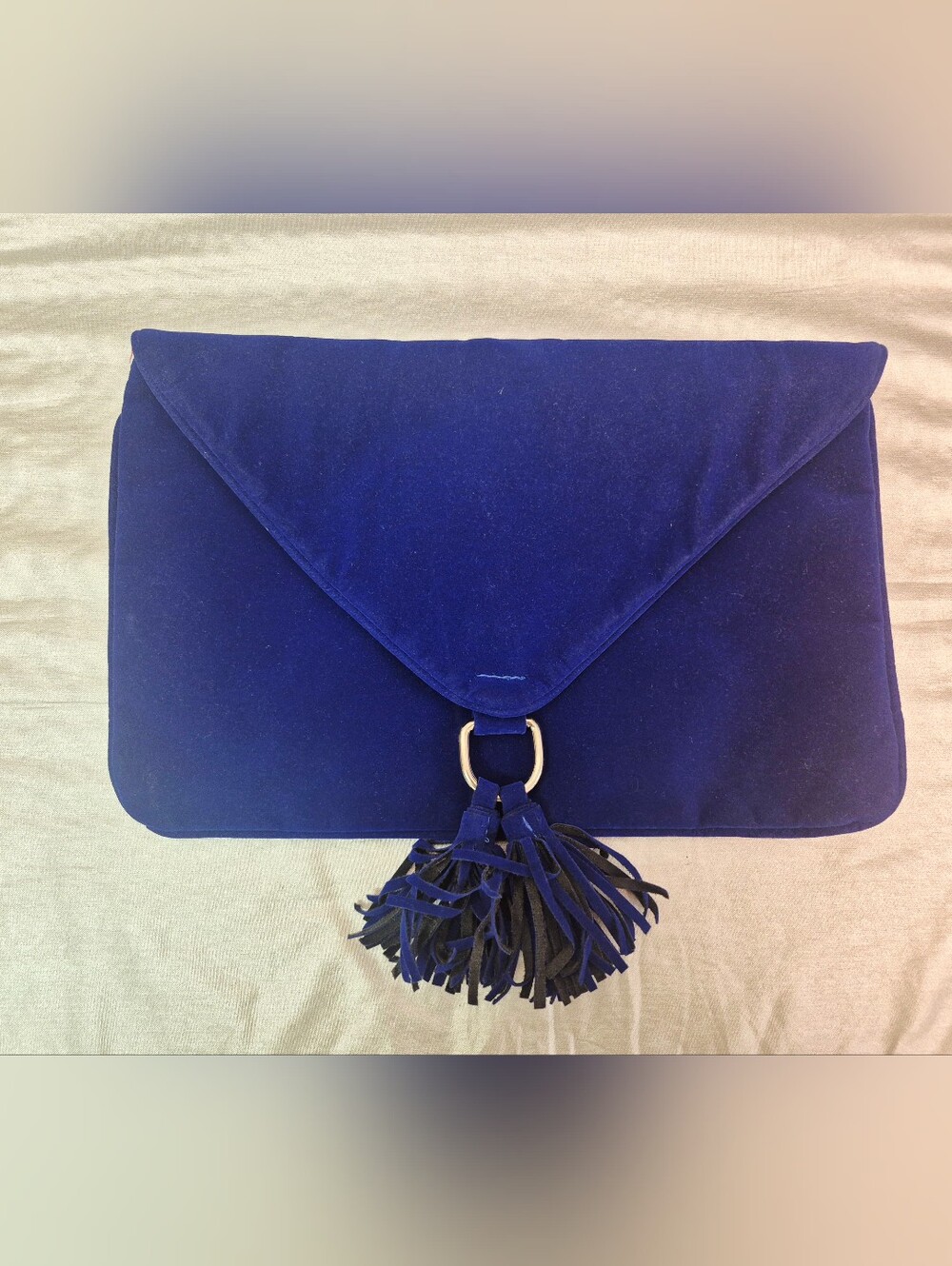 ๐ผ5/$20 Blue Suede Envelope Clutch with Tassel